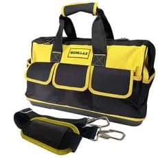 Bolsa Mala Para Ferramentas Eletricista Pedreiro Instalador Oxford 600D 16 Bolsos 20" Fundo Borracha