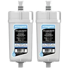 Kit 2 Refil Para Torneira Com Filtro Purificador de Água Tripla Filtragem Premium Original Acquabios