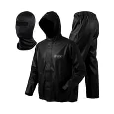 Capa de Chuva Delta Com Capuz PVC Motociclista Motoboy + Balaclava