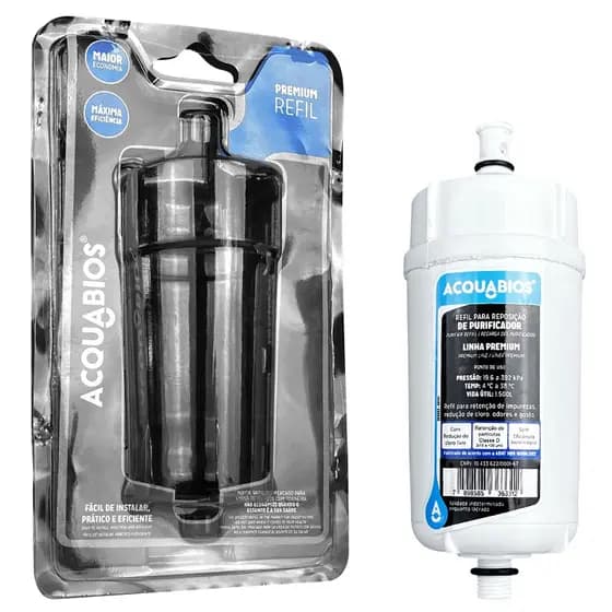 Refil Para Torneira Com Filtro Purificador de Água Blindado Tripla Filtragem Acqua Premium e Single