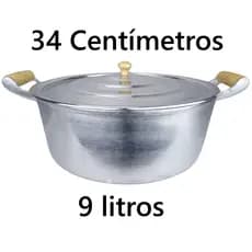 Panela Grande de 9 litros Nº 34 em Alumínio Fundido Batido – Robustez, Qualidade e Acabamento Impecável!