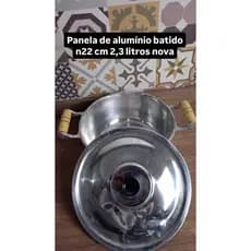 Panela de mostruario de aluminio batido na promoção numero 22 cm capacidade 2,2 ml fotos reais