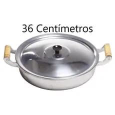 Frigideira Grande De Aluminio Batido Fundido N° 36 Com Tampa Casa e Cozinha Utensilios domesticos 5 litros