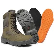 Bota Coturno Militar Masculino Exercito Tático De Couro Legitimo + Palmilha Gel