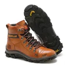 Bota Caterpillar Masculino Em Couro Legitimo Original Confortável + Palmilha Gel