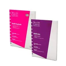 160 Folhas Refil Compativel Caderno Inteligente Liso e Pautado 11 Discos 200x275mm