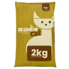 Areia Higiênica MandioCat Sem Cheiro Grãos Finos 2kg