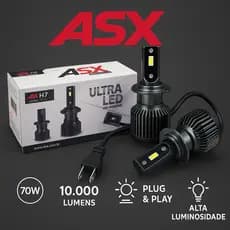 Lâmpada Ultra LED ASX 10000 Lúmens 6000K Chip CSP Canbus 12V 24V H1 H3 H4 H7 H11 HB3 HB4 H16