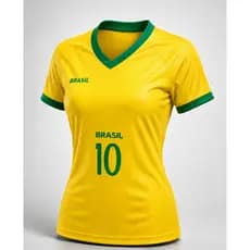 CAMISETA BRASIL COPA FUTEBOL TORCEDOR FEMININA