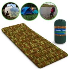 Colchonete Camping COLCHAO Camuflado Saco De Dormir Pesca Acampamento Retiro Trilha C/ Saco De Transporte Hezzo Hometech