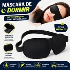 Máscara Para Dormir 3D Tapa Olhos Blackout Super Confortável Ajustável Para Descanso e Viagens