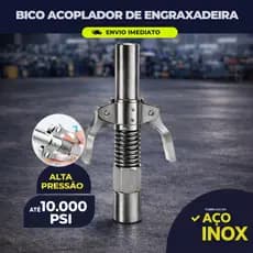 Bico Acoplador Engraxadeira Para Pistola De Graxa Alta Pressão Lubrificante Engate Rápido Com Trava