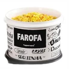 Tupper caixa de farofa PB/Bistrô/Floral Tupperware