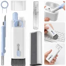 Kit Limpeza Eletrônicos 7 Em 1 Teclado Notebook Fone Celular Escova Macia Portátil Multiuso Pc Gamer
