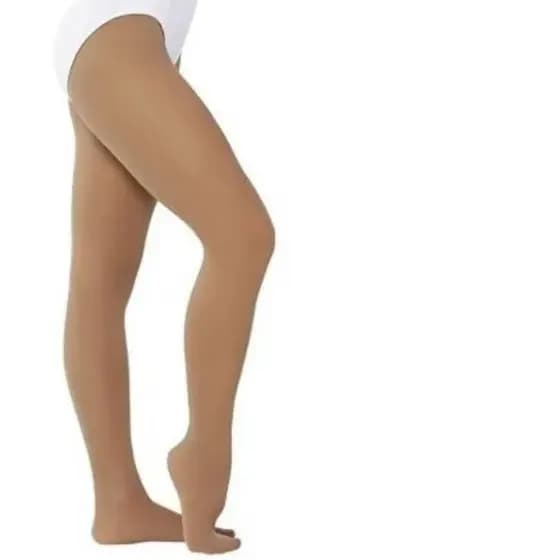 Meia Calca Ballet Bale Bege com pé fechado Infantil