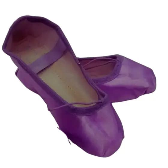 Sapatilha de ballet cor lilas de cetim