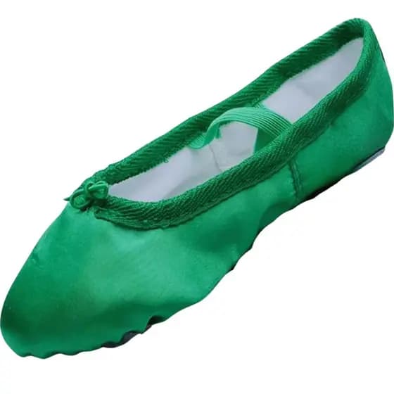 sapatilha de ballet bale cor verde em cetim