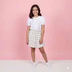 Conjunto de camiseta e saia da marca Infanti