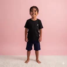 Camiseta Infantil Unissex Preta | Camiseta básica | Camiseta de algodão | Básica e Estilosa!