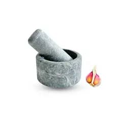 Pilão Almofariz De Pedra Sabão Natural Bem Resistente E Gostoso De Usar