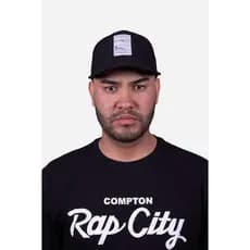 Boné Aba Curva Collab Starter X Compton Fechado FlexFit Preto