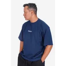 Camiseta Compton Oversized Logo Refletivo Marinho