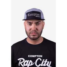 Boné Five Panel Collab Starter X Compton Los Angeles Cinza