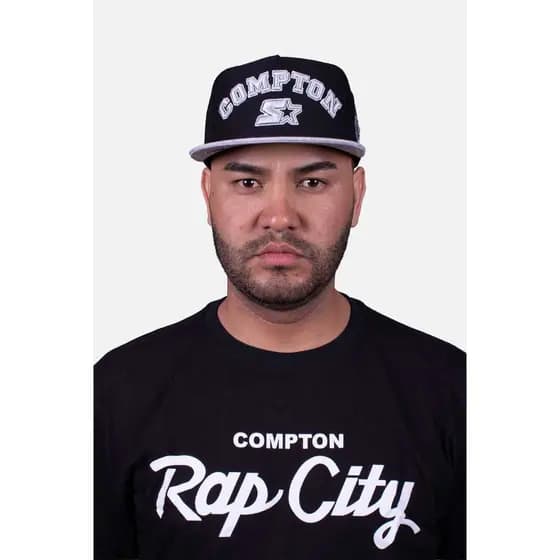 Boné Aba Reta Collab Starter X Compton Basic Preto Cinza