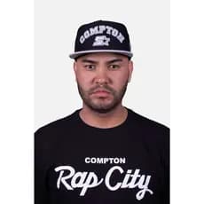 Boné Aba Reta Collab Starter X Compton Basic Preto Cinza