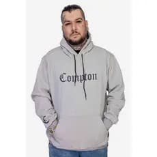 Moletom Compton Canguru Classic Plus Cinza