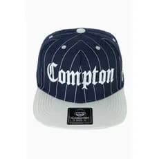 Boné Compton Aba Reta Snapback Classic Pinstripe Azul Marinho