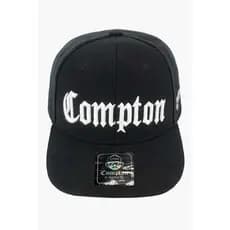 Boné Compton Aba Curva Snapback Classico Preto