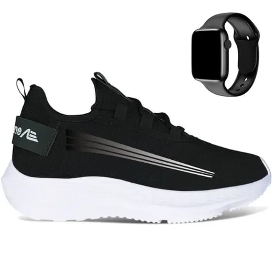 TENIS MASCULINO ACADEMIA CAMINHADA TREINO ADAPTION KIEV COM RELÓGIO DIGITAL
