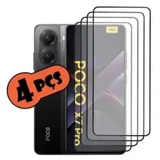 Kit Com 4 Películas de vidro 3D Para Xiaomi Poco X7 Pro