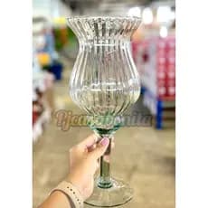 Exclusividade Taça Napolli incolor canelada 37cm
