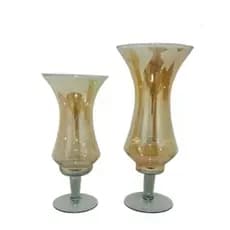 Vaso Estilo Taça Sino vidro âmbar