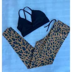Conjunto onça fitness Top , Short ou Calça Avulso poliamida fitness ( Peças vendidas separadamente)