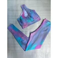 Conjunto tie dye poliamida Top , Short ou Calça Avulso poliamida fitness ( Peças vendidas separadamente)
