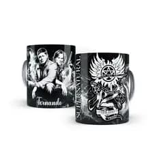 Caneca Supernatural Porcelana Personalizada Dean Sam Winchesters