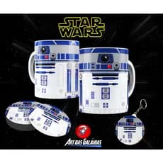 Kit Caneca Cerâmica Star Wars - R2D2