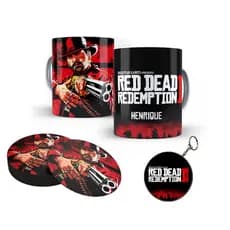 Kit Caneca Cerâmica Red Dead Redemption Personalizado