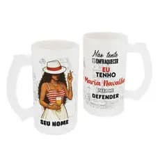 Caneca Chopp Jateada Maria Navalha - Zero Grau Malandragem Umbanda Candomblé