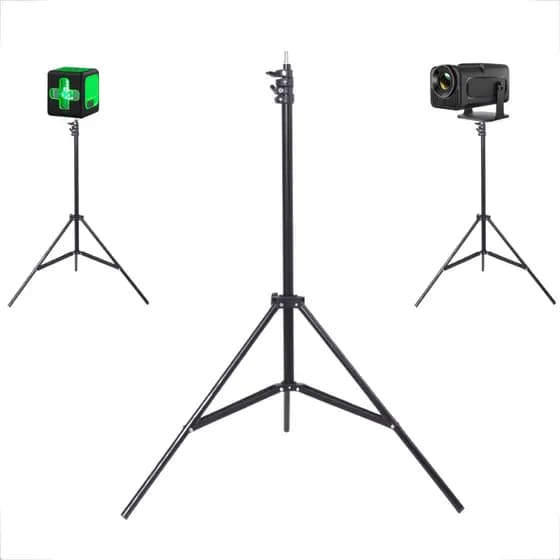 Tripé Universal 2metros Nível Laser Suporte Projetor Hy300 Hy320 Rosca 1/4
