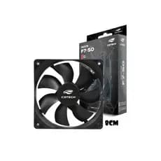 Cooler Fan 80mm C3tech 2200rpm Ventoinha para Gabinete 8cm Preto Sem LED Modelo F7-50bk  Molex + 3 pinos Placa Mãe