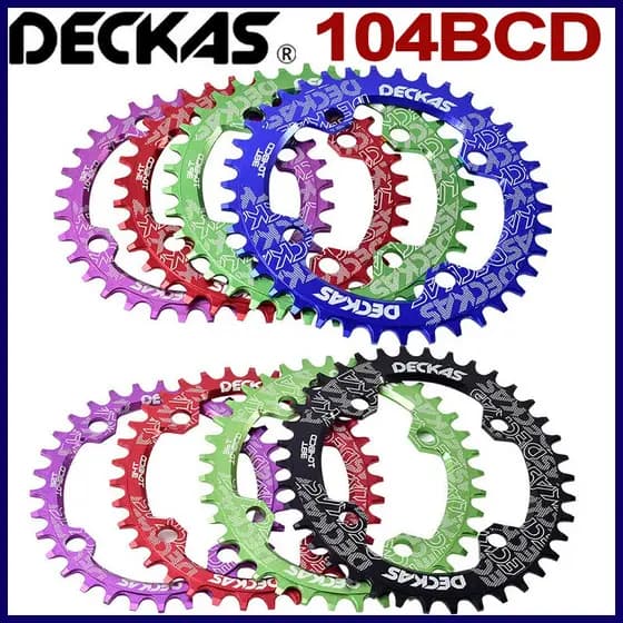 Deckas 104BCD Oval Chainring 32T 34T 36T 38T Narrow Wide Chainring MTB Mountain Bicycle Crankset Single Tooth Plate Parts