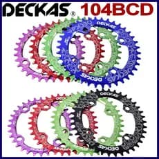 Deckas 104BCD Oval Chainring 32T 34T 36T 38T Narrow Wide Chainring MTB Mountain Bicycle Crankset Single Tooth Plate Parts