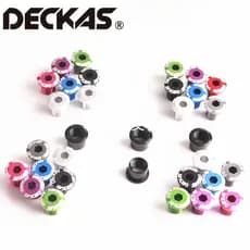 Deckas 5 Pçs / Set Bicicleta Crankset Parafusos 2x Chainring Bicicleta Parafusos Para Mountain Bike Colorido Parafuso De Disko Acessórios Para Bicicletas