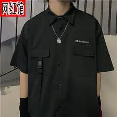 (Liu) Camisa de manga curta com ferramentas de verão para homens e mulheres