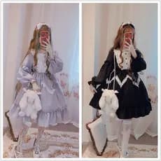 (Liu) Menina Japonesa Fofa Irm Macia Saia Lolita Lolita Estudante Lolita Vestido Vestido Pequeno Xia Meng