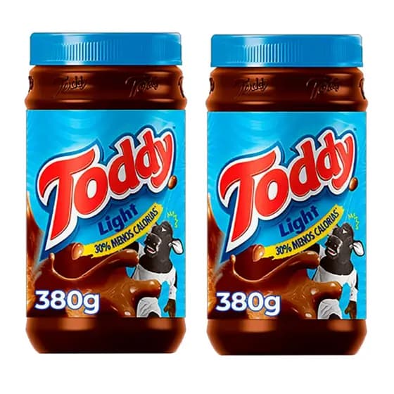 Kit 2 Achocolatado Em Pó Light Pote 380g Toddy Nfe